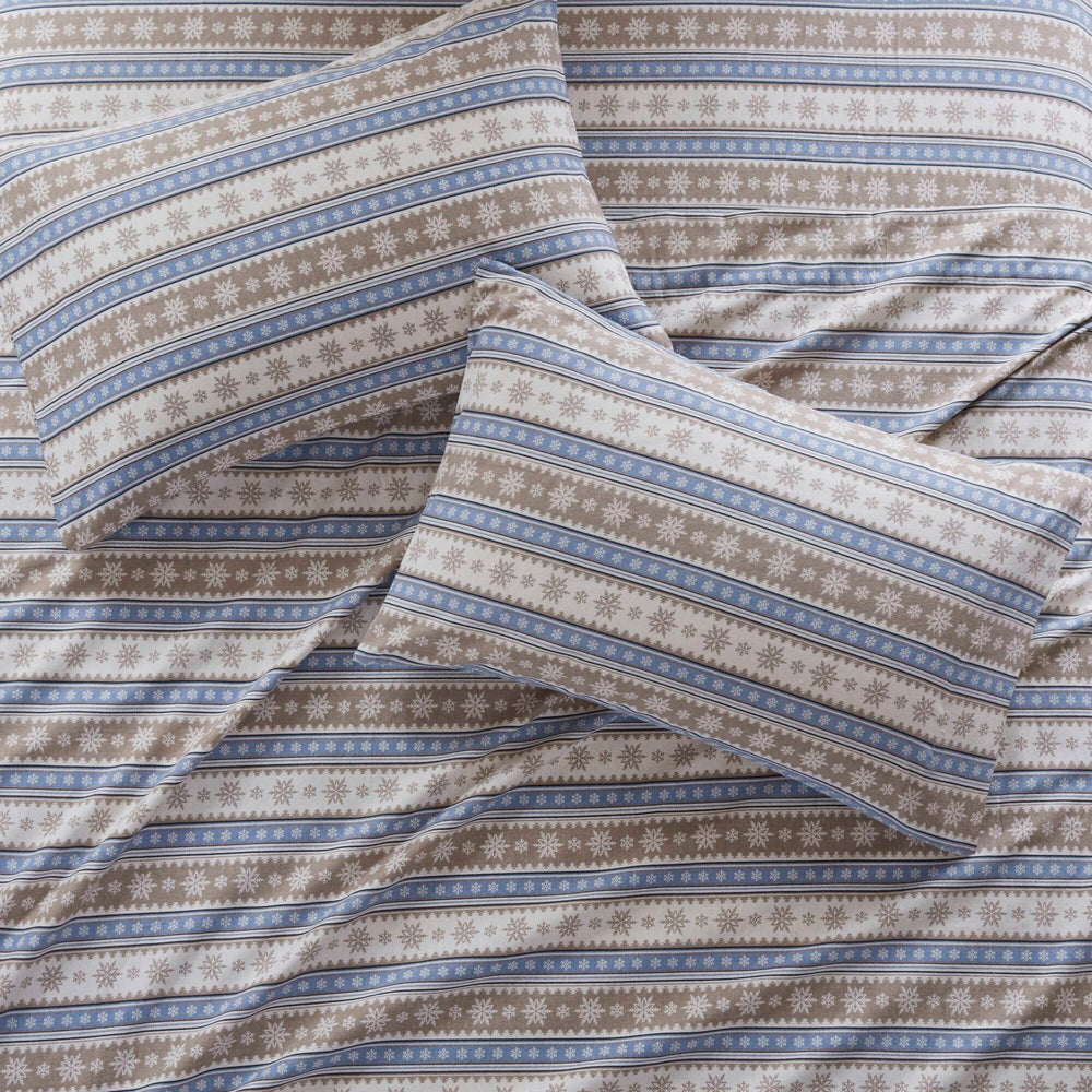 3 PCS Twin Sheet Set Blue Snowflake Media 11