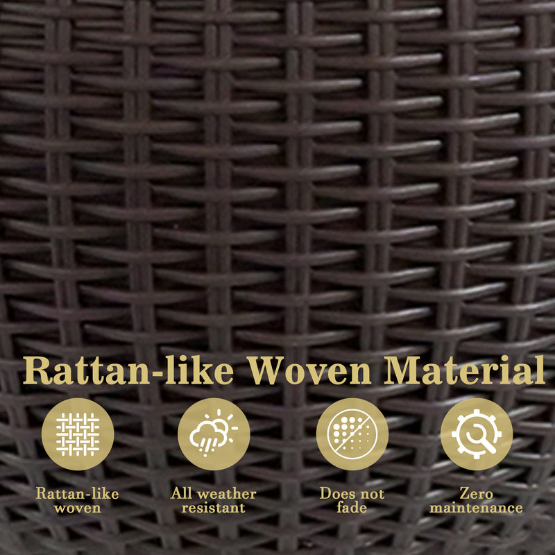13.4 inch Self-Watering Hanging Rattan-Inspired Planter Large Capacity, Root-Rot Resistant Water Storage with Water Level Indicator, Dual-Use for Indoor & Balcony Decoration (Pack of 2, Brown)