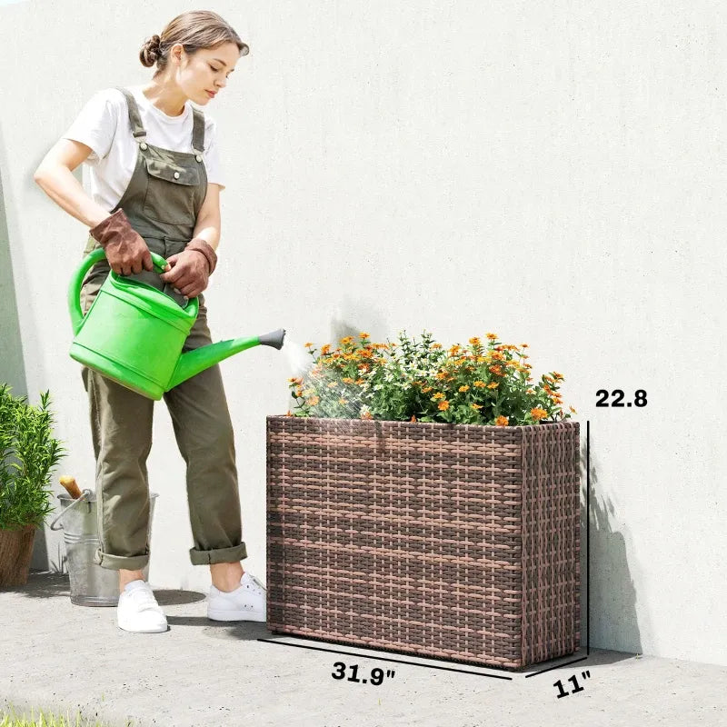 Modern Elevated Planter Box,Raised Garden Bed Media 4
