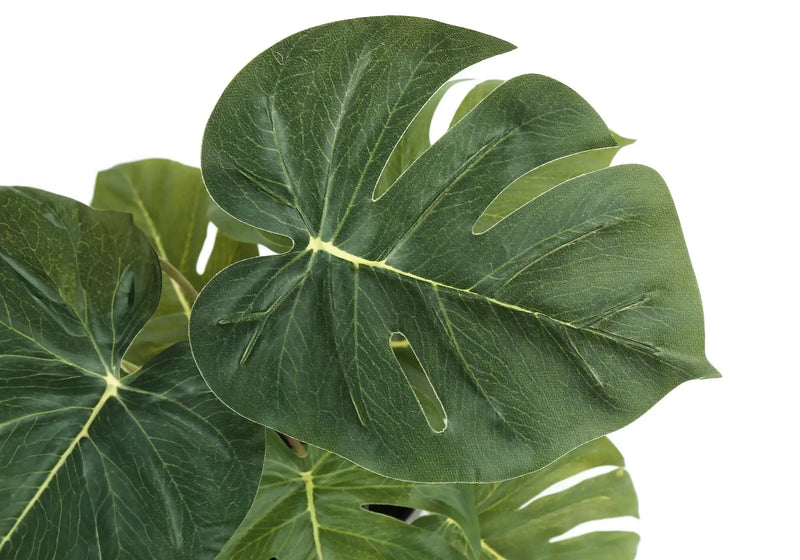 Artificial Plant, 13' Tall, Monstera Calthea, Indoor, Faux, Fake, Table, Greenery, Potted, Set Of 2, Decorative, Green Leaves, Black Pots