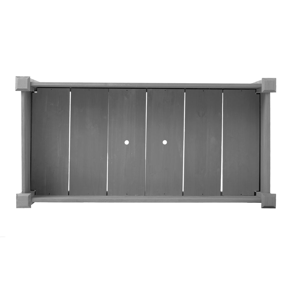 Elevated Wooden Garden Bed 48x24x30 inch with Legs, Premium Gray Solid Wood Planter Box for Outdoor Plants Flowers Fruits Vegetables Herbs Media 17