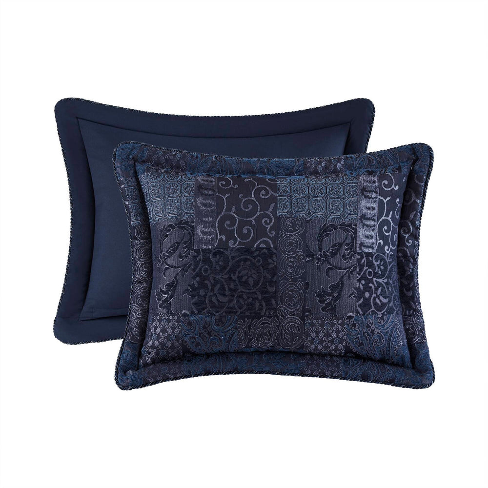 4 PCS King Comforter Set Navy Media 6
