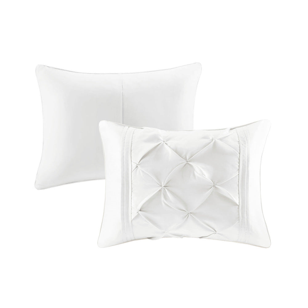 7 Piece Tufted Comforter Set White Full Media 5