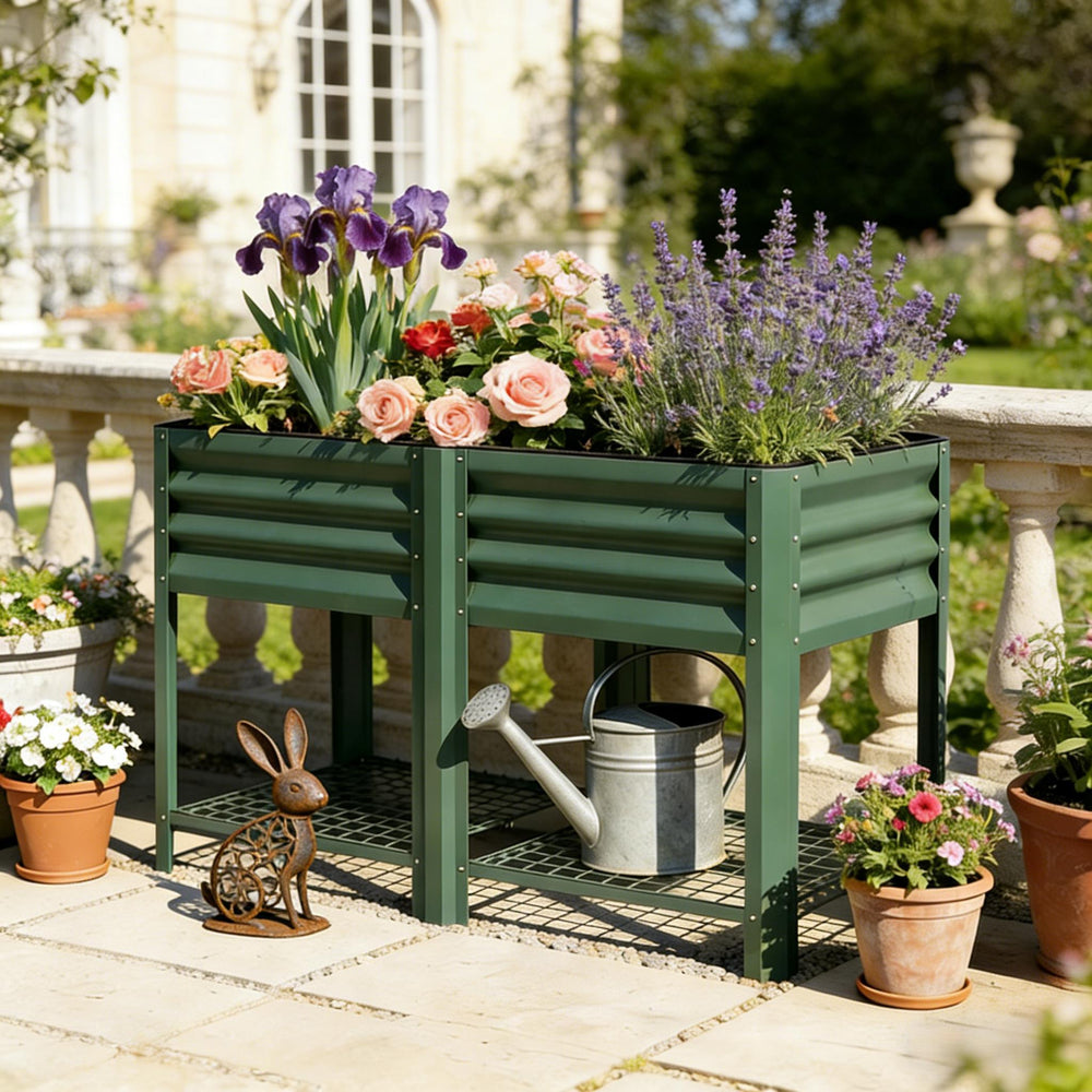 Planter Box,Outdoor Elevated Planter Box,Raised Garden Bed Media 4