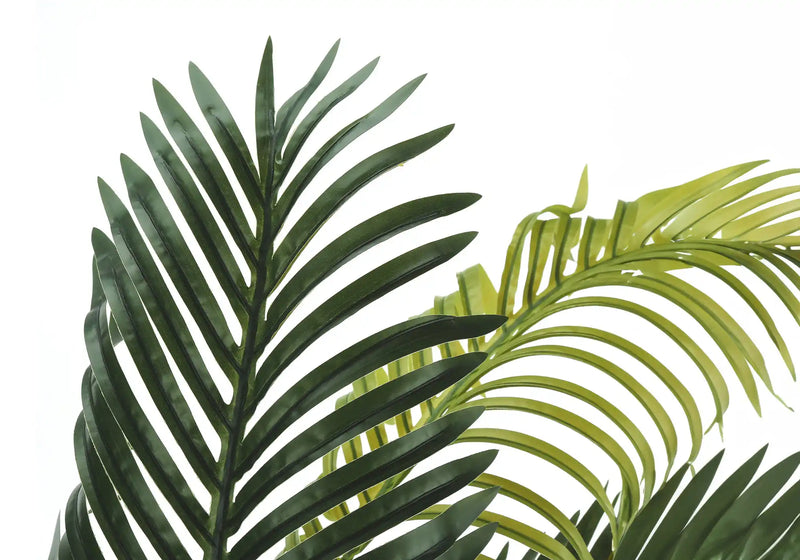 Artificial Plant, 47' Tall, Palm Tree, Indoor, Faux, Fake, Floor, Greenery, Potted, Real Touch, Decorative, Green Leaves, Black Pot