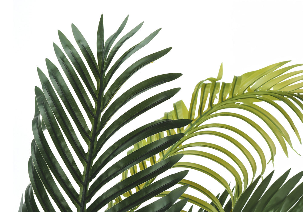 Artificial Plant, 47' Tall, Palm Tree, Indoor, Faux, Fake, Floor, Greenery, Potted, Real Touch, Decorative, Green Leaves, Black Pot Media 5