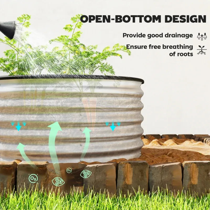 Set of 2 Planter Box,Raised Garden Beds,Garden Planter Boxs(2PCS Planter Box) Media 7