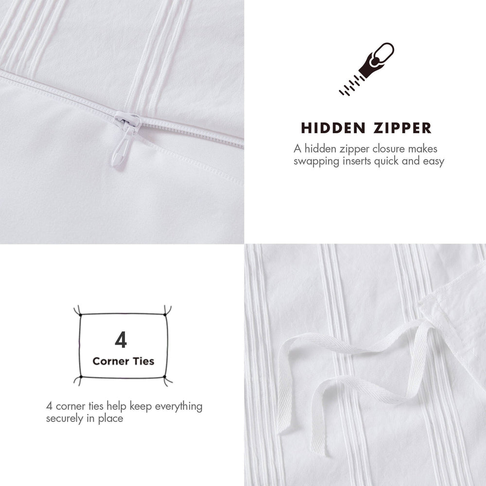2-Piece Twin/Twin XL Woven Striped Duvet Set Media 3
