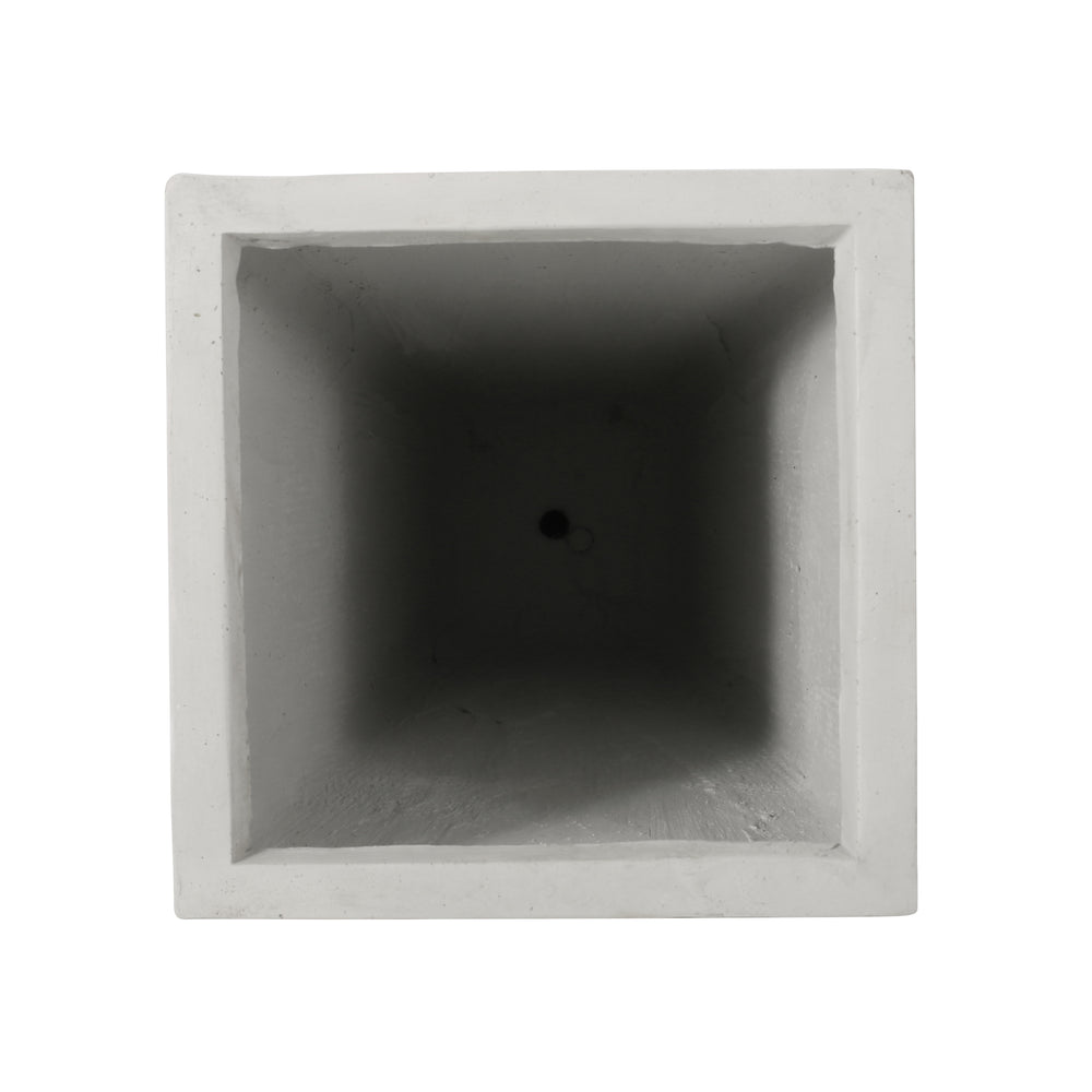 13' x 28.5' Modern Outdoor MGO Cast Stone Planter, White Media 6