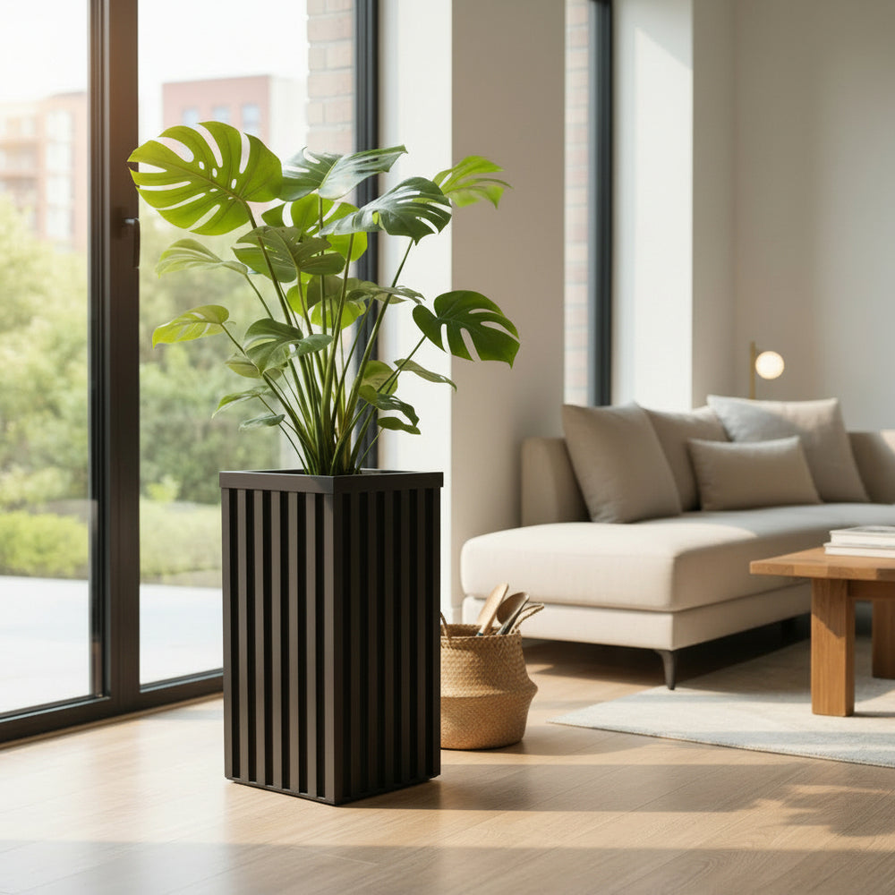 Square Grove Column Planter - Dark Bronze Media 3