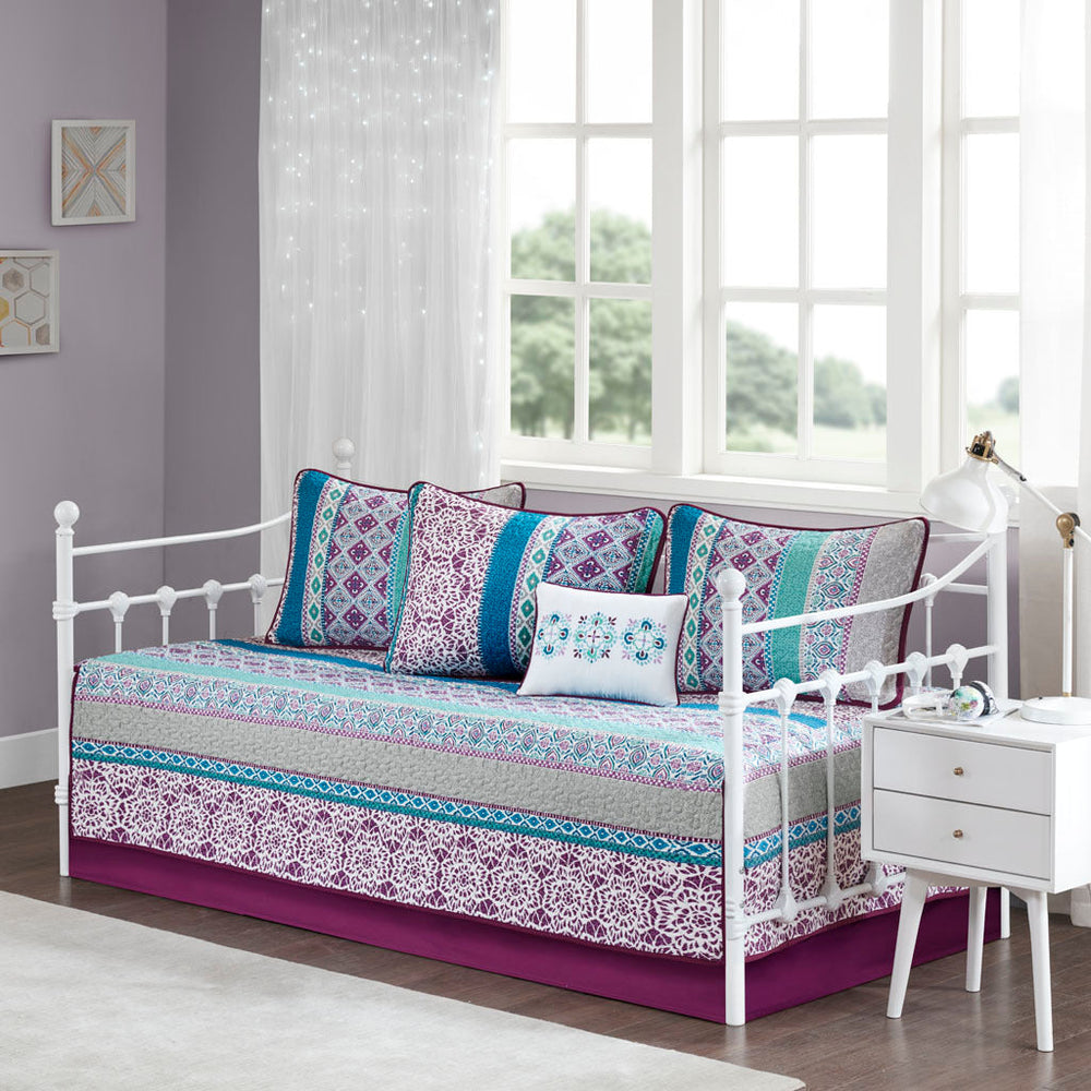Daybed 6 Piece Boho Reversible Daybed Set Media 1