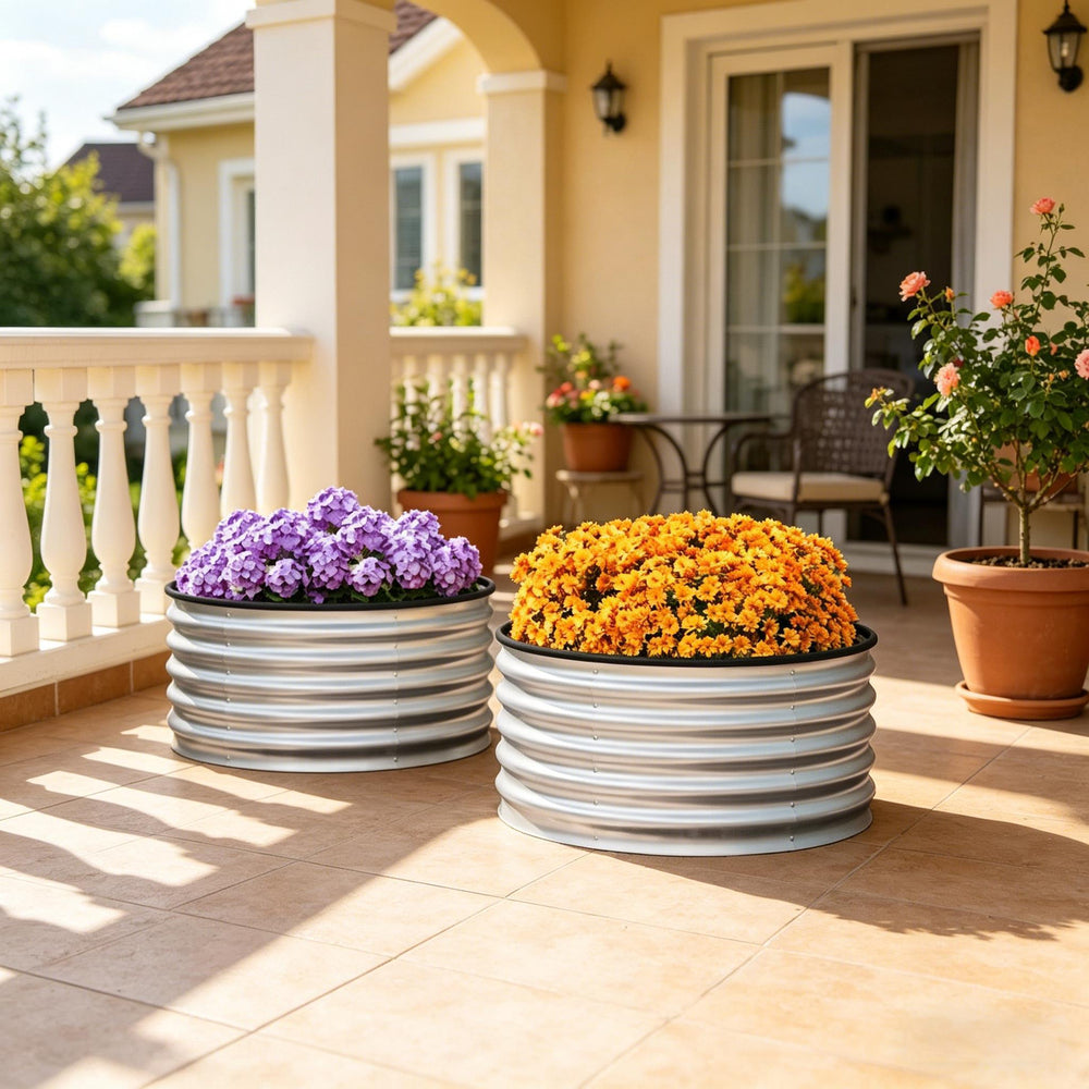 Set of 2 Planter Box,Raised Garden Beds,Garden Planter Boxs(2PCS Planter Box) Media 3