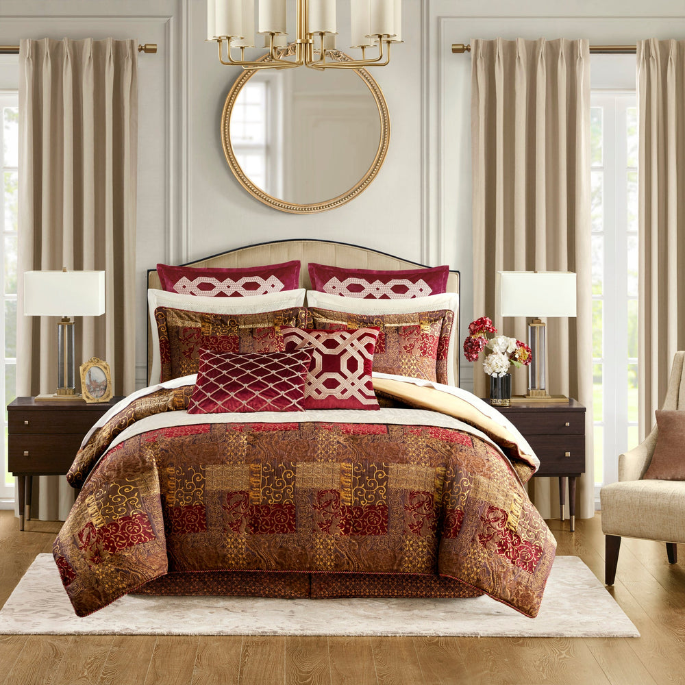4 Piece Brown Comforter Set Brown King Media 8