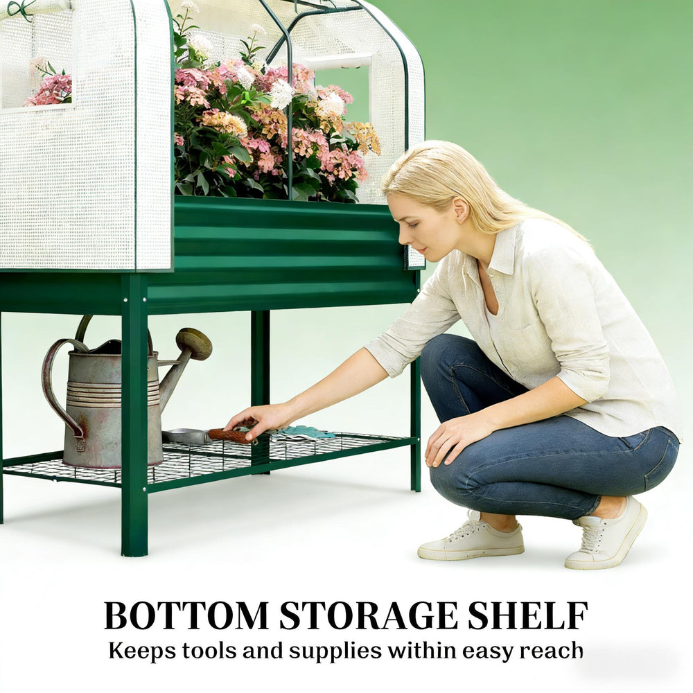 Spacious Raised Garden Bed,Flower Boxs,Outdoor Plant Boxs Media 5