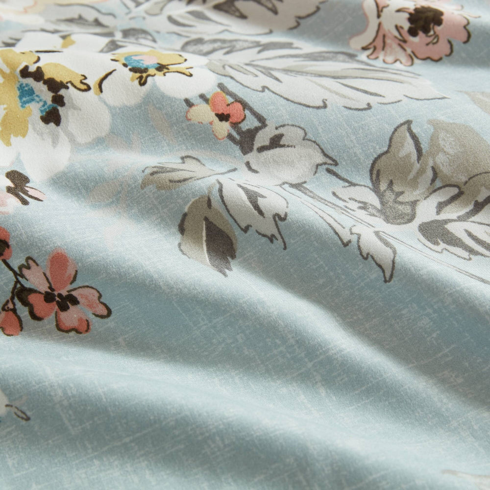 7-Piece Full 7 Piece Vin -inspired Collection floral print,Soft Blue Media 17