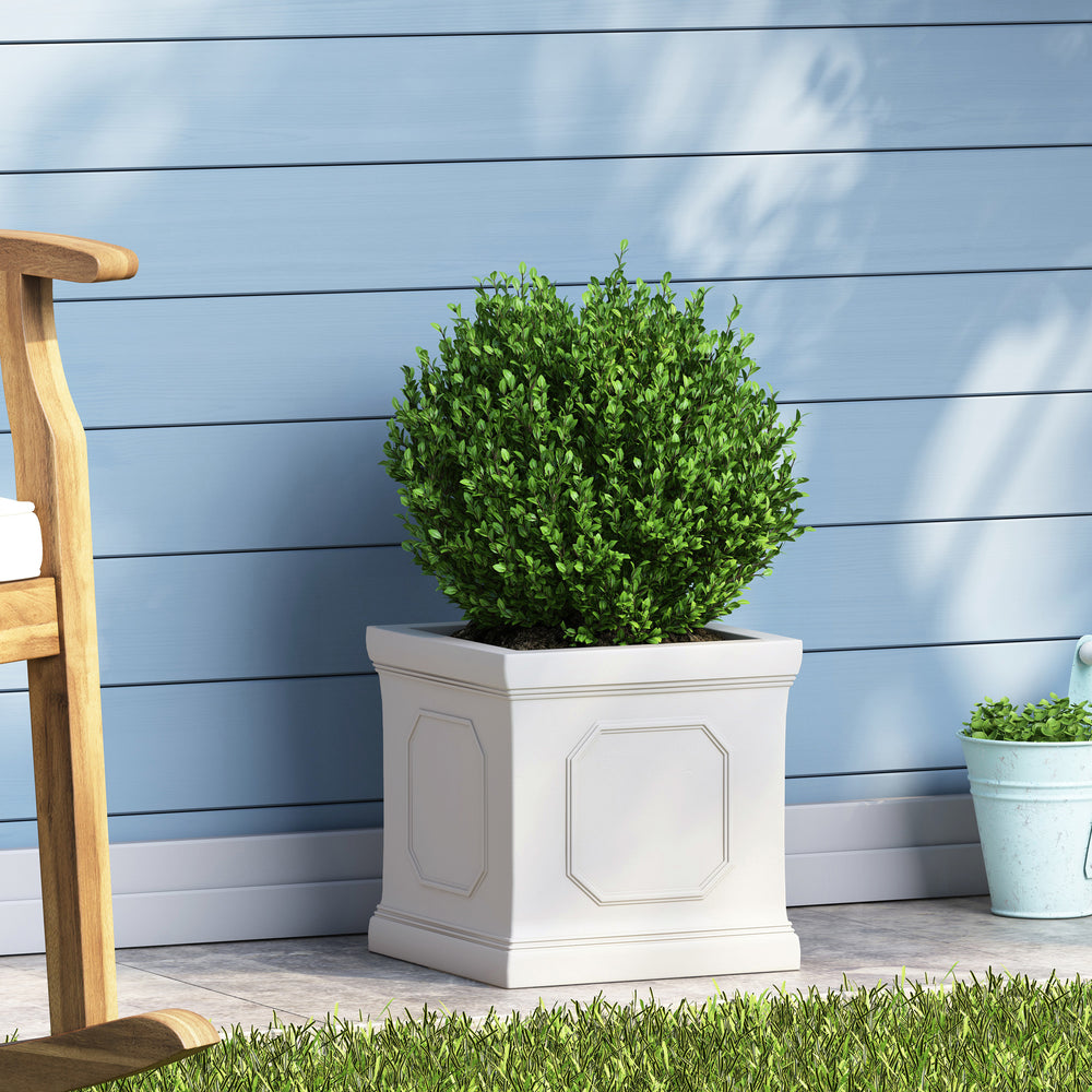 10.75 x 11.00 Antique White Magnesium Oxide Planter Media 2