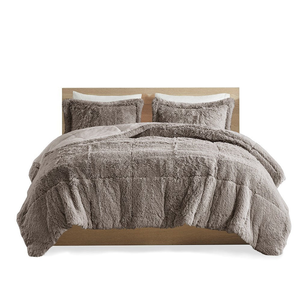 Twin/Twin XL Shaggy Long Fur Comforter Mini Set Media 6