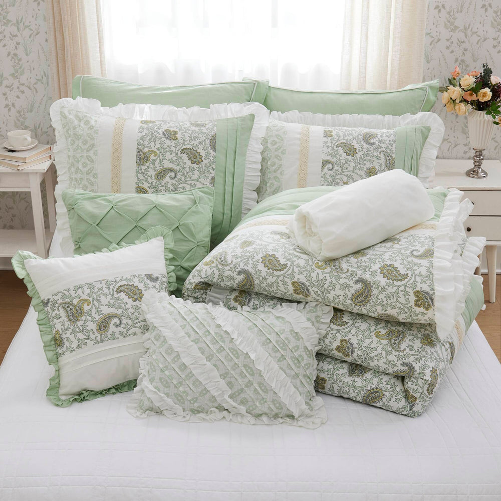 9 Piece Cotton Percale Comforter Set Cal King Media 16