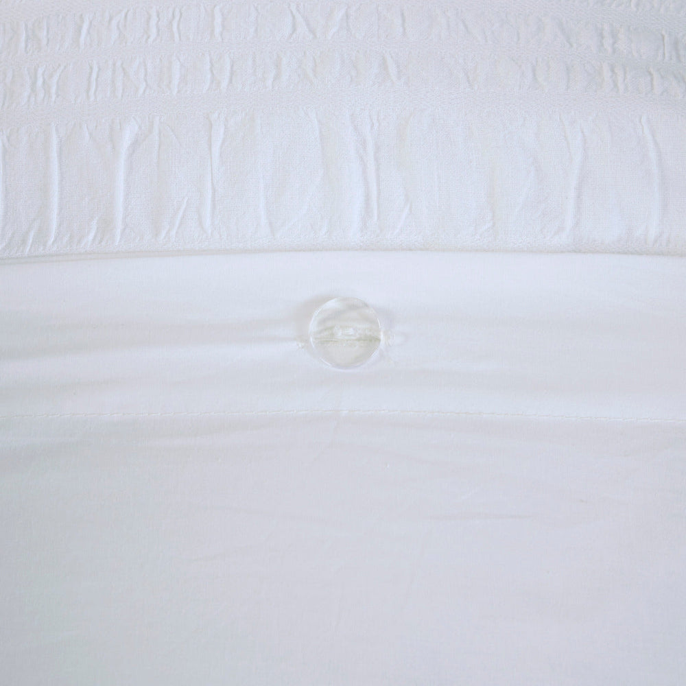 King/Cal King 4 Piece Cotton Seersucker Duvet Cover Set Media 14