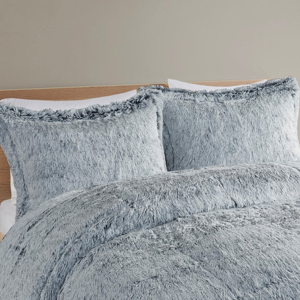 Twin/Twin XL Shaggy Long Fur Comforter Mini Set Media 6