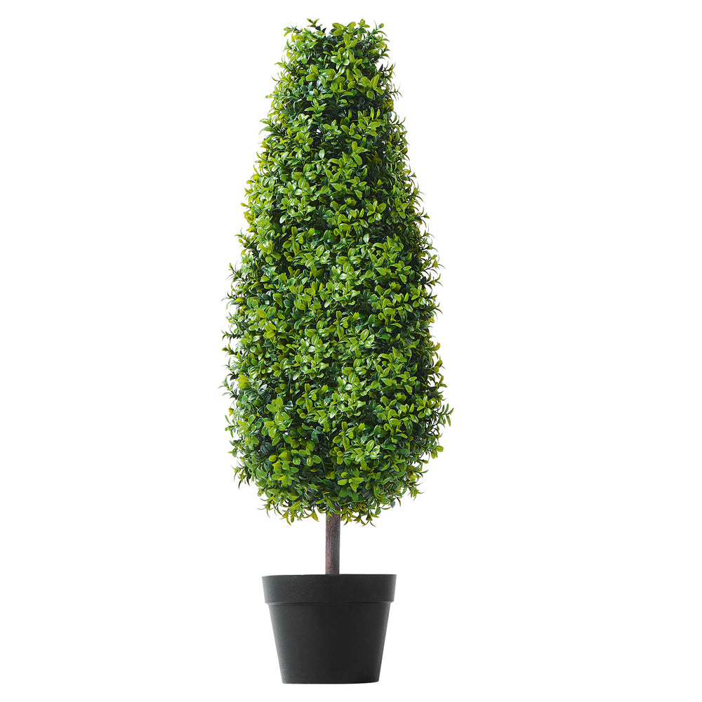 2 Pack 3' Artificial Boxwood Topiary Tree Faux Plant UV Decor In/Outdoor Media 8