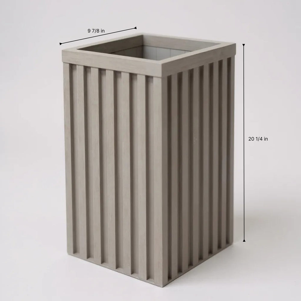 Square Grove Column Planter - Grey Brown Media 5