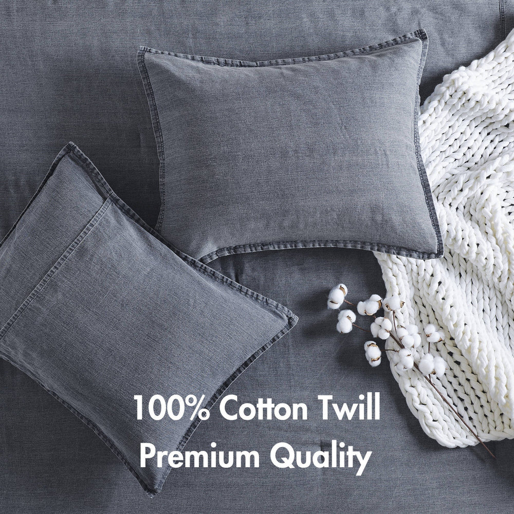 2PCS Twin/Twin XL Twill Washed Comforter Set Media 5