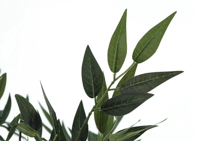 Artificial Plant, 47' Tall, Acacia Tree, Indoor, Faux, Fake, Floor, Greenery, Potted, Silk, Decorative, Green Leaves, Black Pot