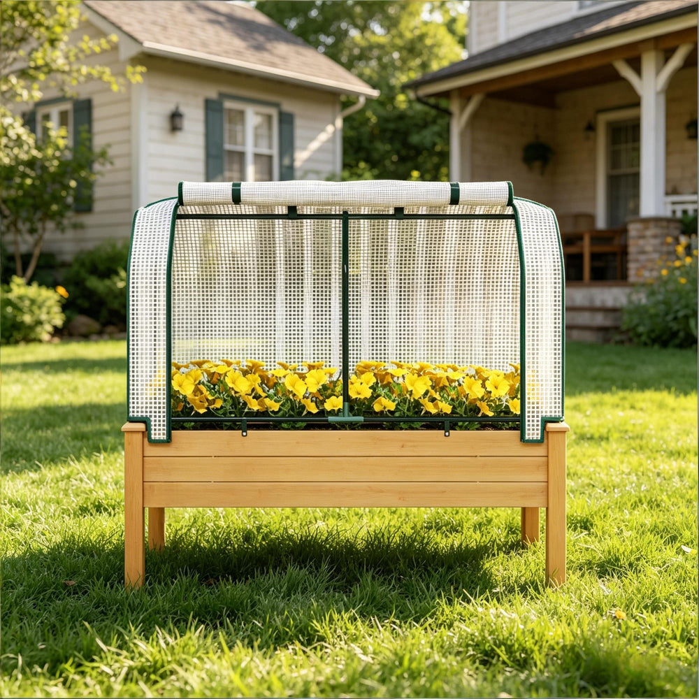 Outdoor Planter Box,Raised Garden Bed,Vegetables Planter Box Media 2