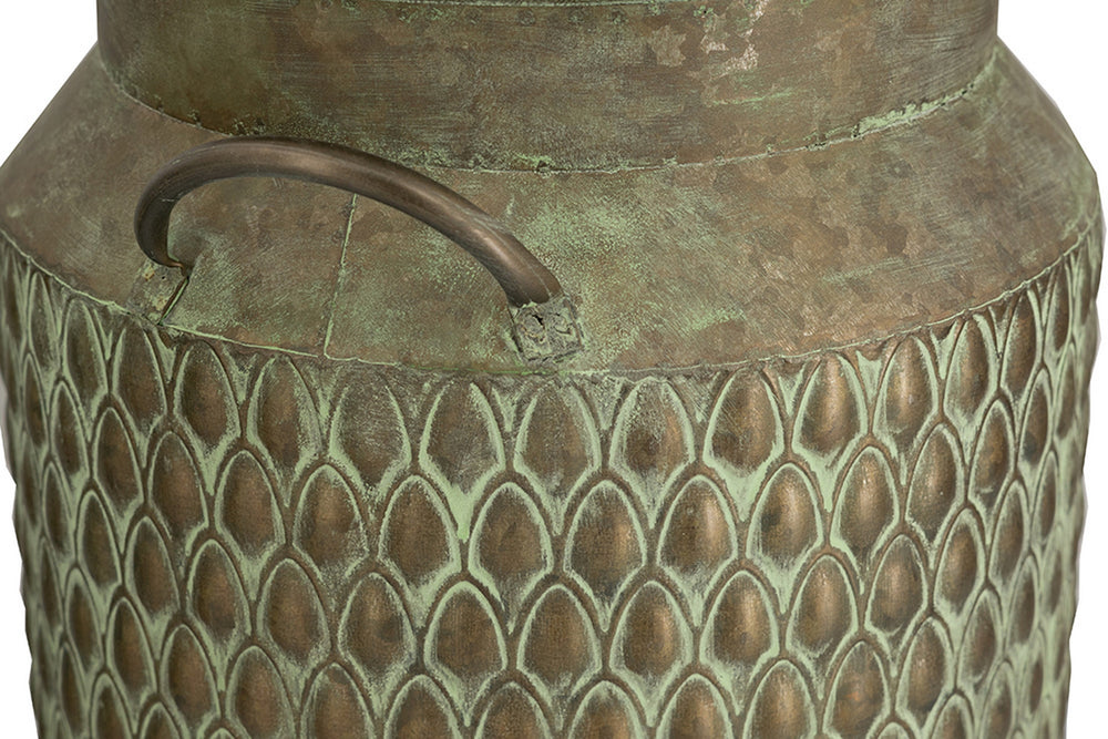 S/2 Iron Milk Jug Planters with Textured Green Finish Media 4