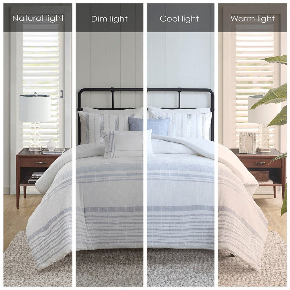 5 Piece Cotton Jaquard Duvet Set-King/Cal King Media 17