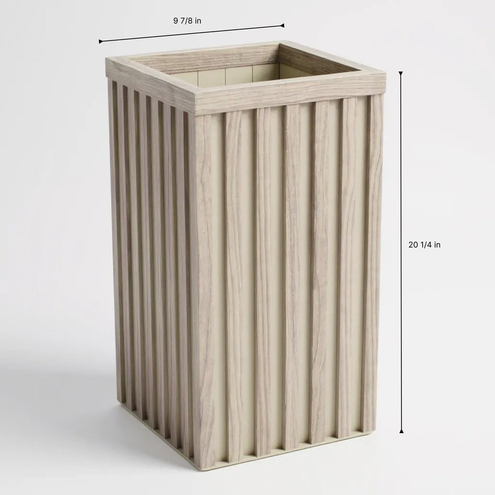 Square Grove Column Planter - Ash Brown Media 7