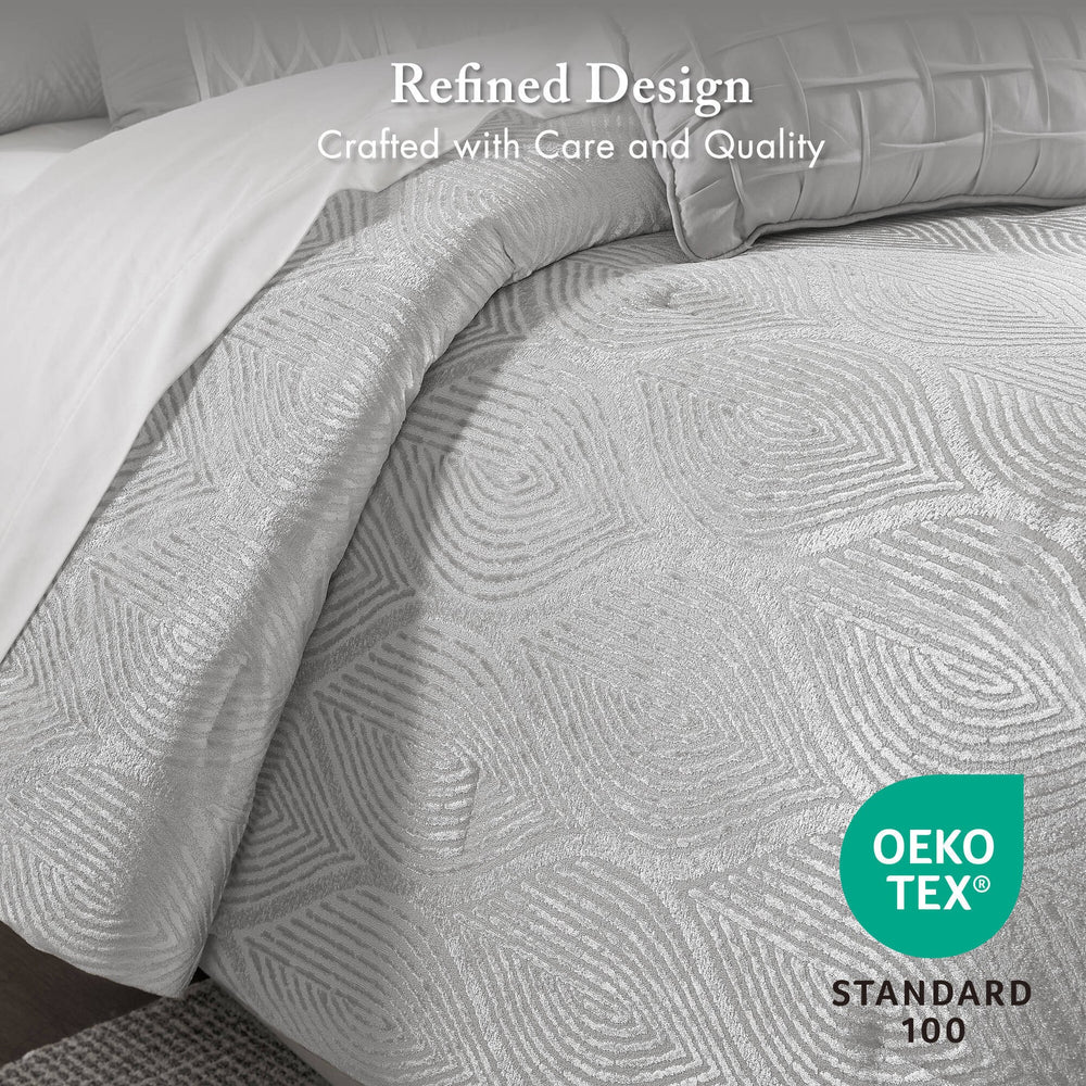 10- Piece Cal King Jacquard Comforter Set Media 4