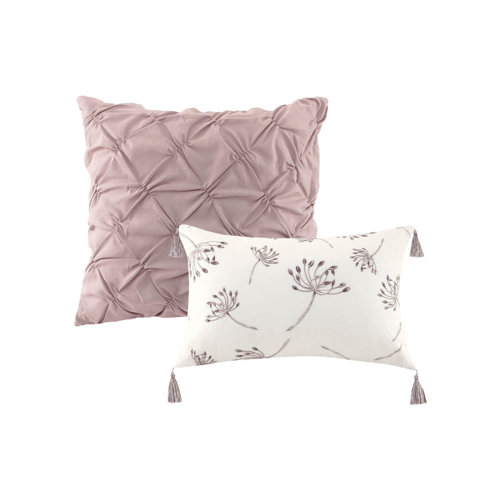 8 Piece Cotton Printed Comforter Set Blush Cal King Media 6