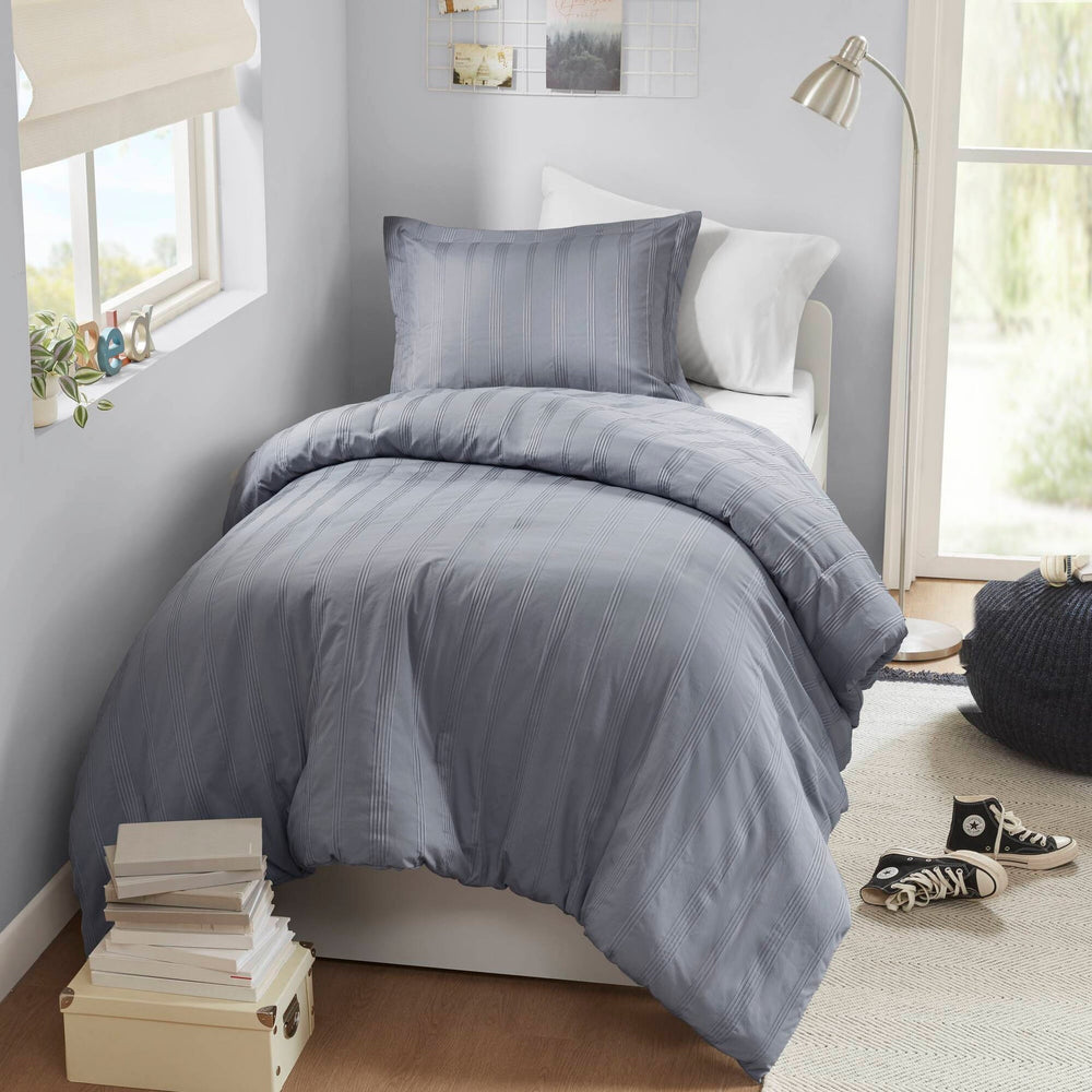 2-Piece Twin/Twin XL Woven Striped Duvet Set Media 17