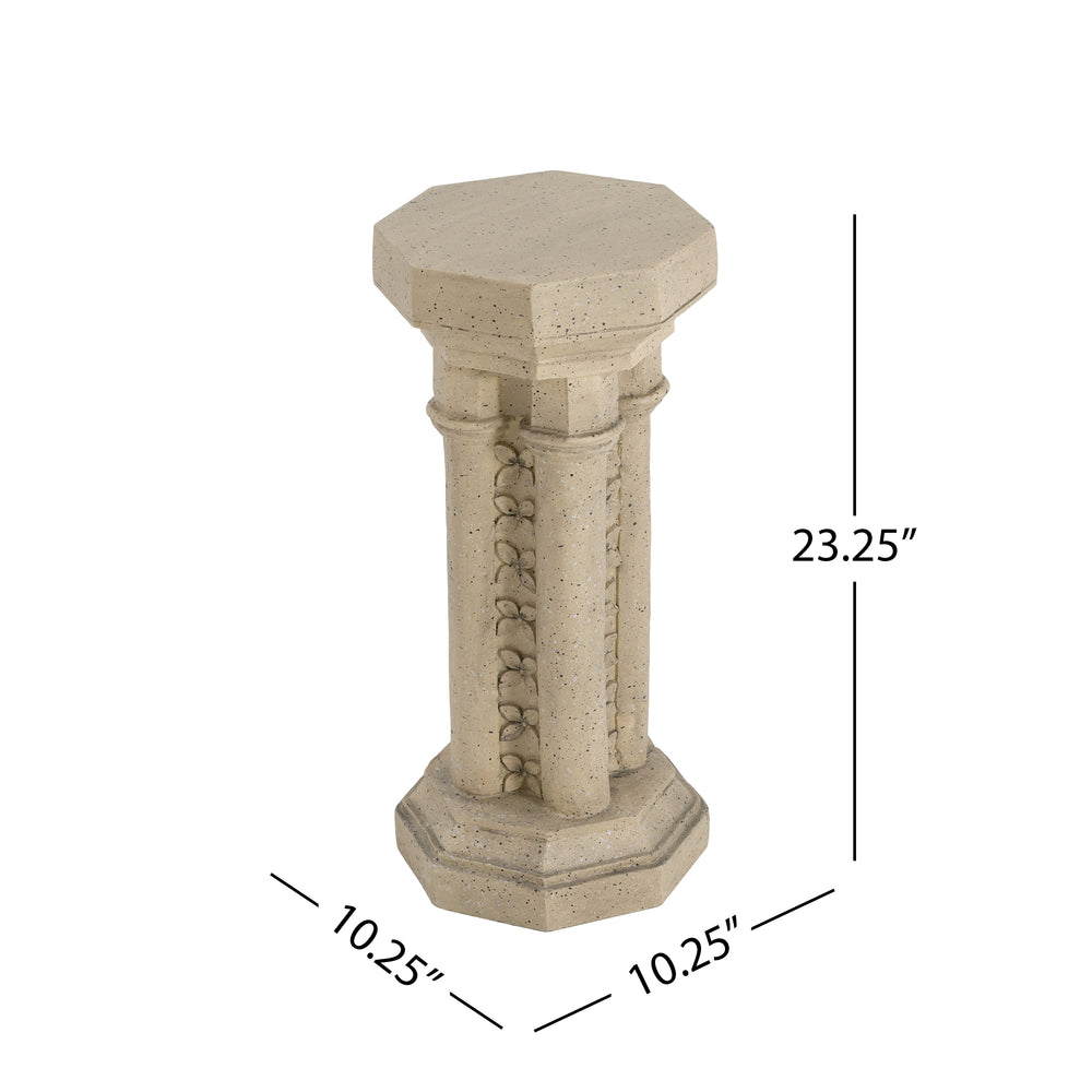 Pedestal Column Plant Stand, 23.25 Inch, Indoor and Outdoor Media 3
