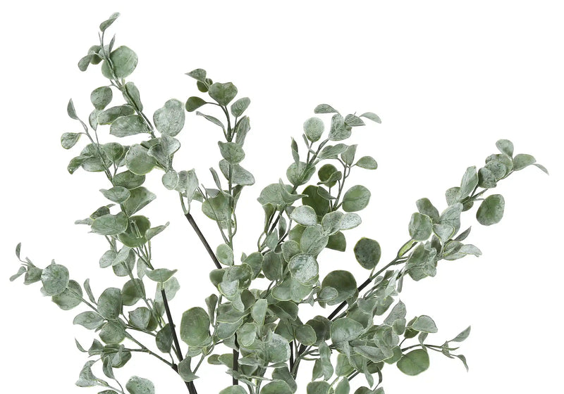 Artificial Plant, 35' Tall, Eucalyptus Tree, Indoor, Faux, Fake, Floor, Greenery, Potted, Decorative, Green Leaves, Black Pot
