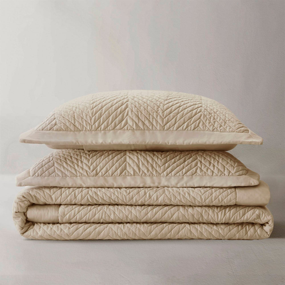 King 3 Piece Cotton Quilt Set Linen Media 20
