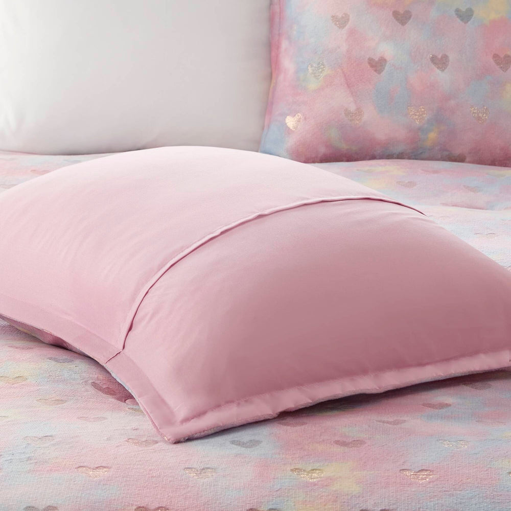 Metallic Printed   Comforter Set with Throw Pillow Full/Queen Media 11