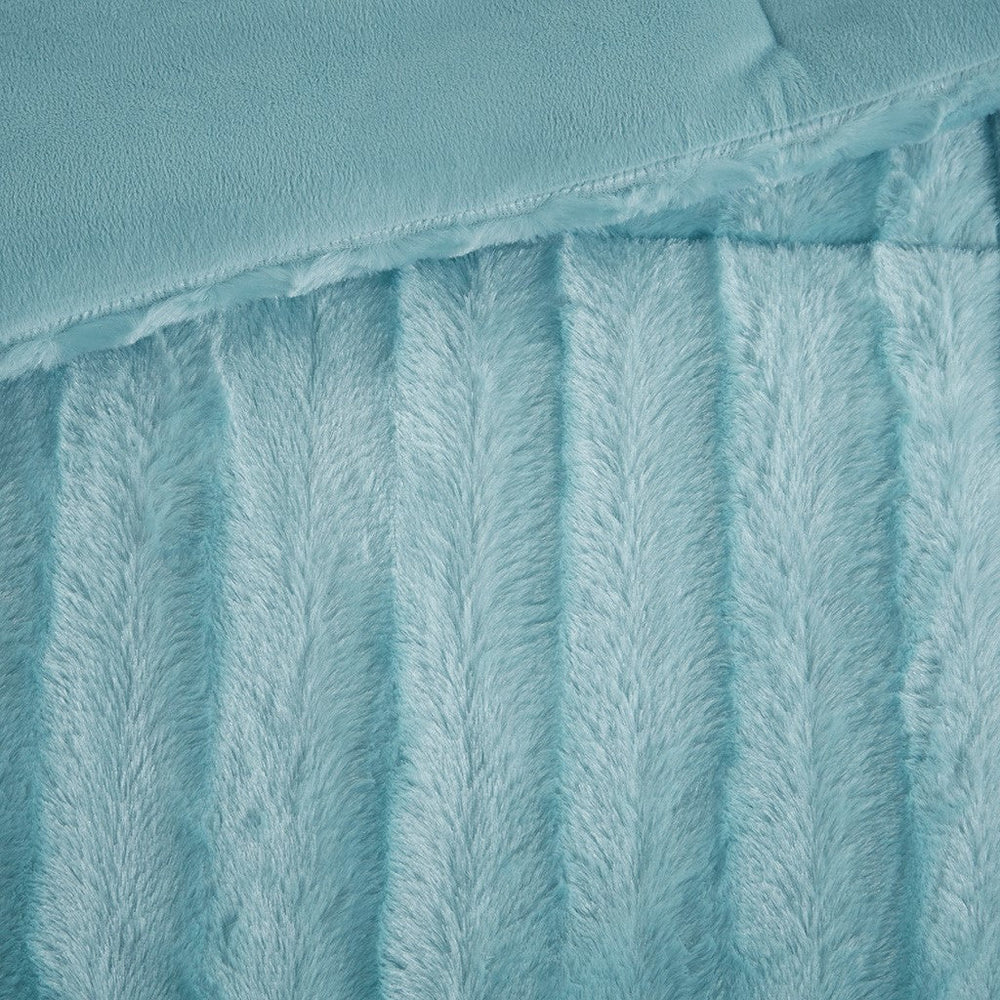 Full/Queen Faux Fur Comforter Mini Set Media 5