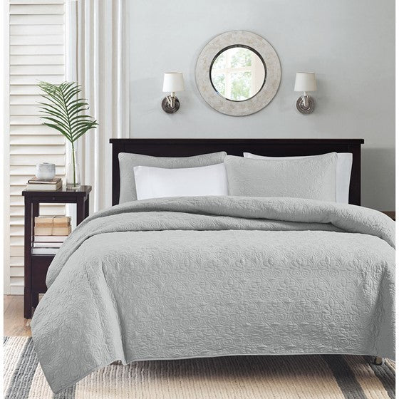 Reversible Quilt Set Grey King/Cal King Media 6