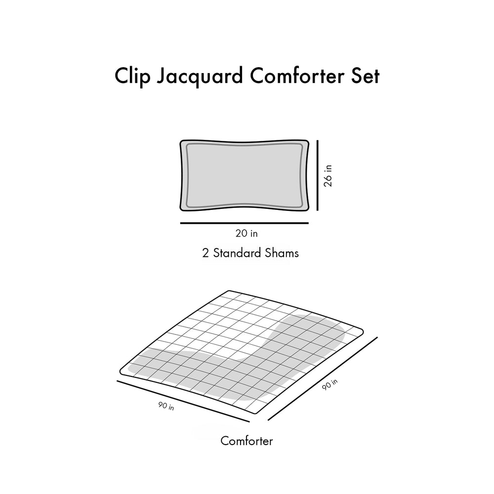 Full/Queen Clip Jacquard Comforter Set Media 12