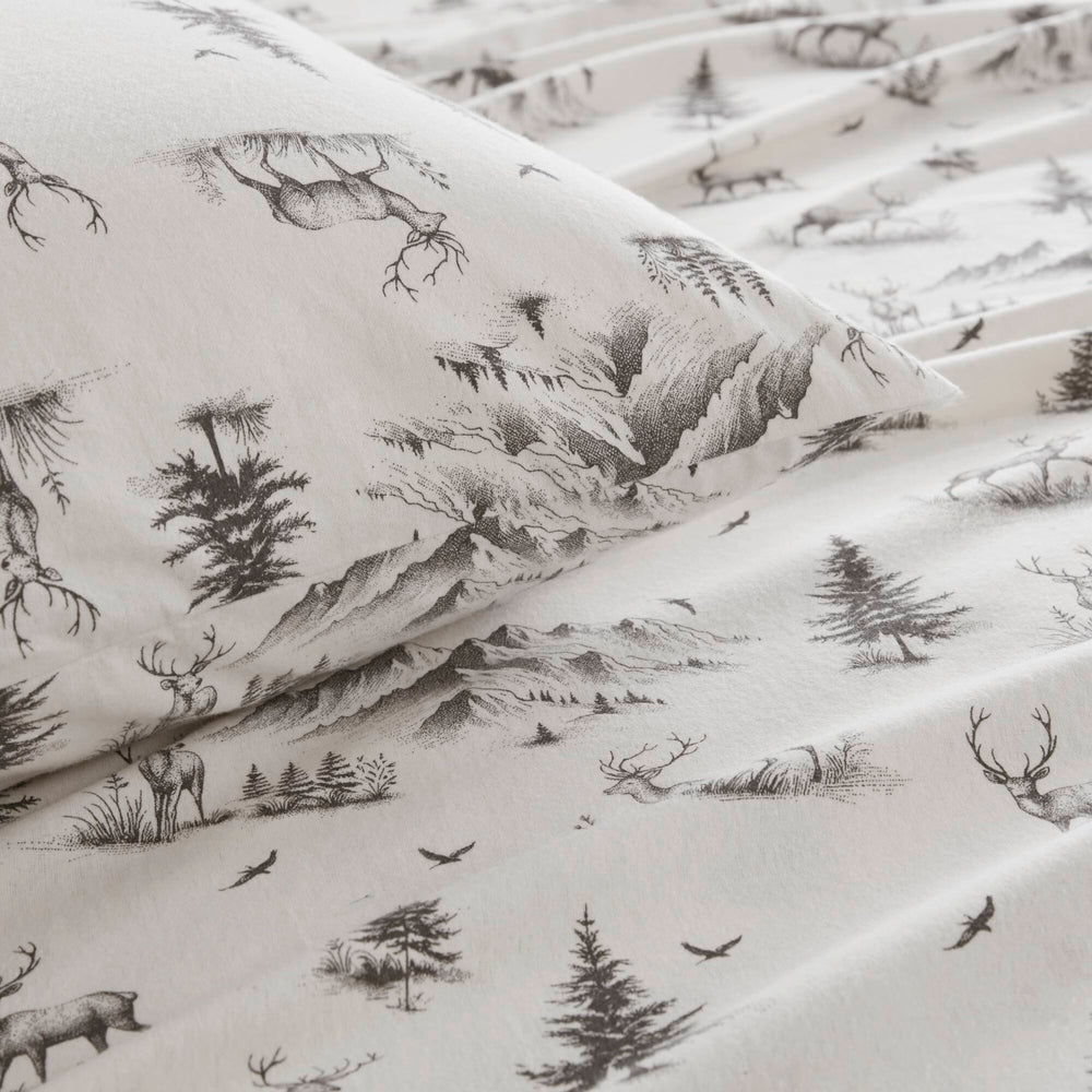 4 PCS Full Sheet Set Gray Deer Toile Media 17