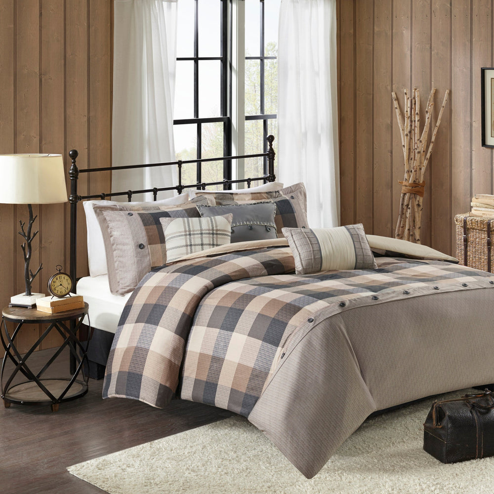 King/Cal King 6 Piece Herringbone Duvet Cover Set Media 12